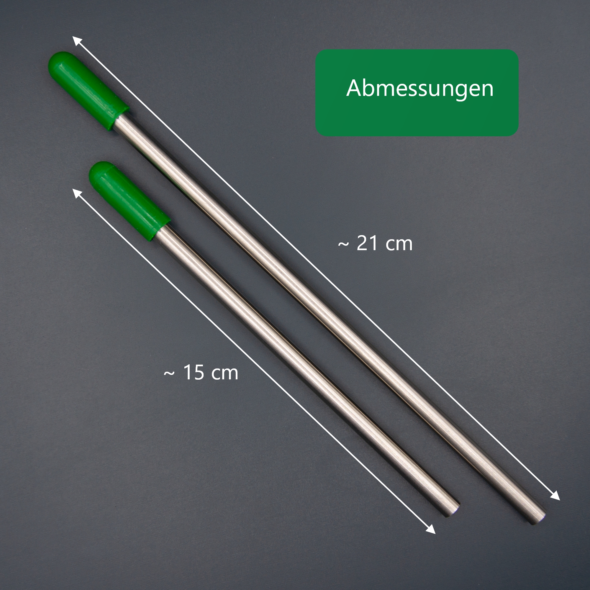 Edelstahl Glashalter für Geschirrspüler mit grünen Kappen - Set Sektfreunde