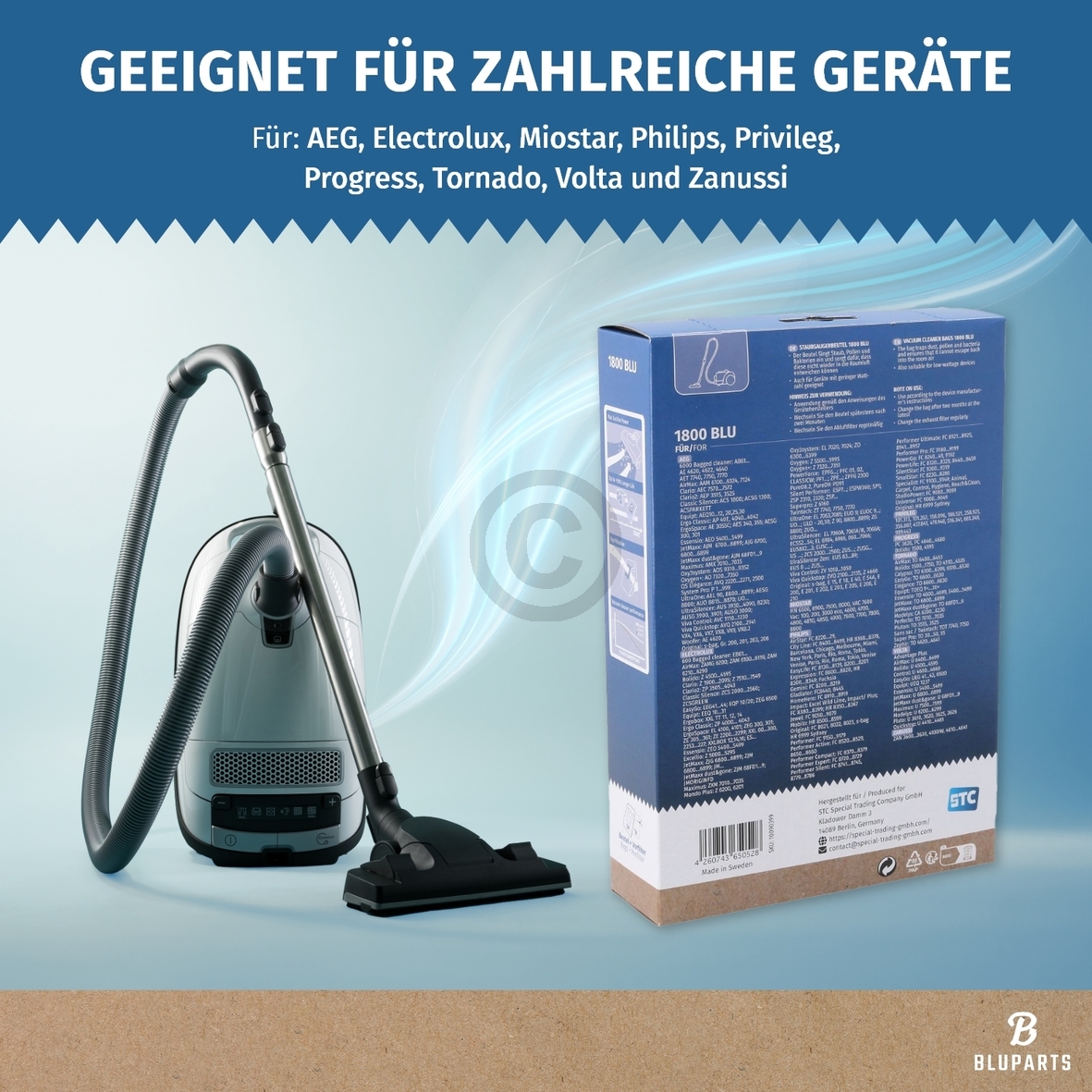 Filterbeutel wie Electrolux E201S s-bag® 9001684589 für Bodenstaubsauger 5Stk + Vorfilter