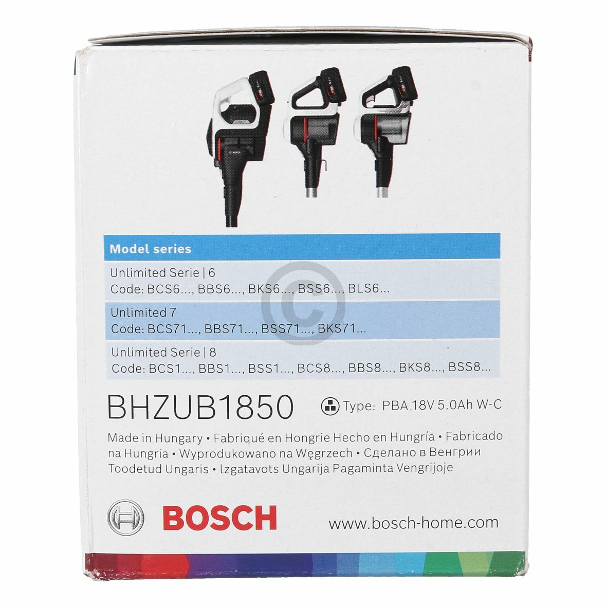 Akku 18V 5,0Ah Bosch BHZUB1850 17006570 für Staubsauger Werkzeuge Gartengeräte