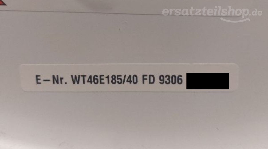 Typenschild Siemens WT46E185/40