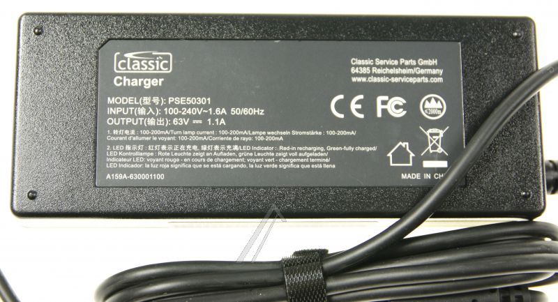 Ladegerät 63V 1,1A Segway-Ninebot PSE50301EU für E-Scooter Ninebot Mini Pro S1 S2