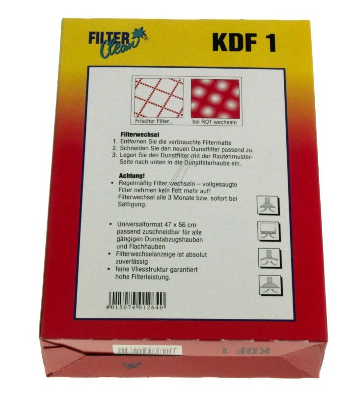KDF1-Fettfilter für Ofen Filterclean 300003KDF 47x56cm, 2er-Pack