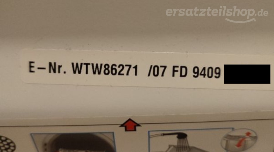 Typenschild Bosch WTW86271/07
