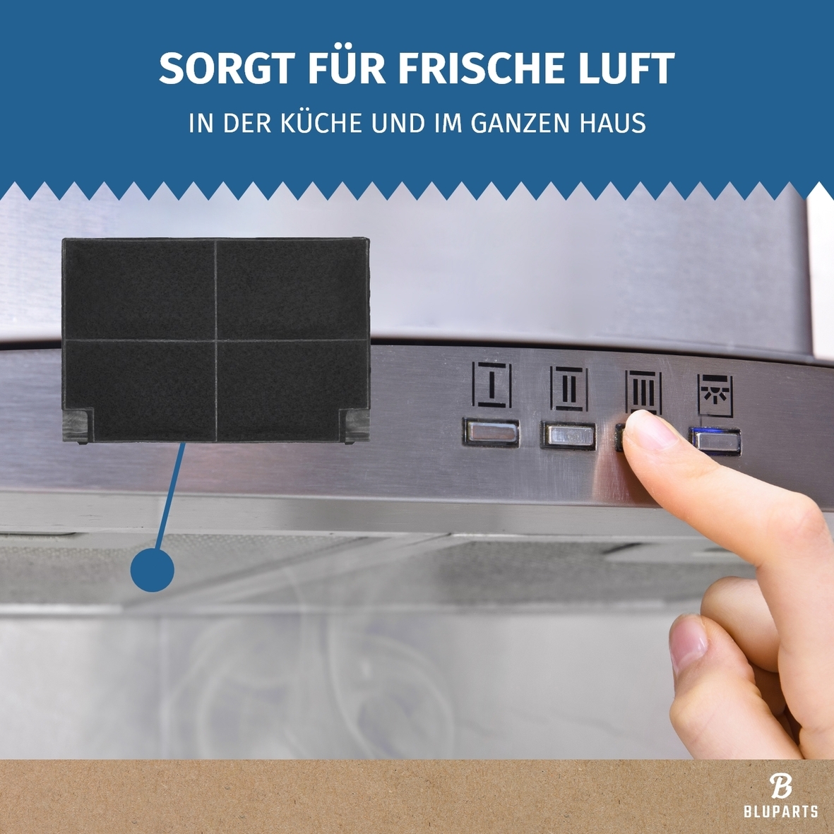 Kohlefilter Set passend für AEG 9029800621 EFF55 BLUPARTS in Dunstabzugshaube