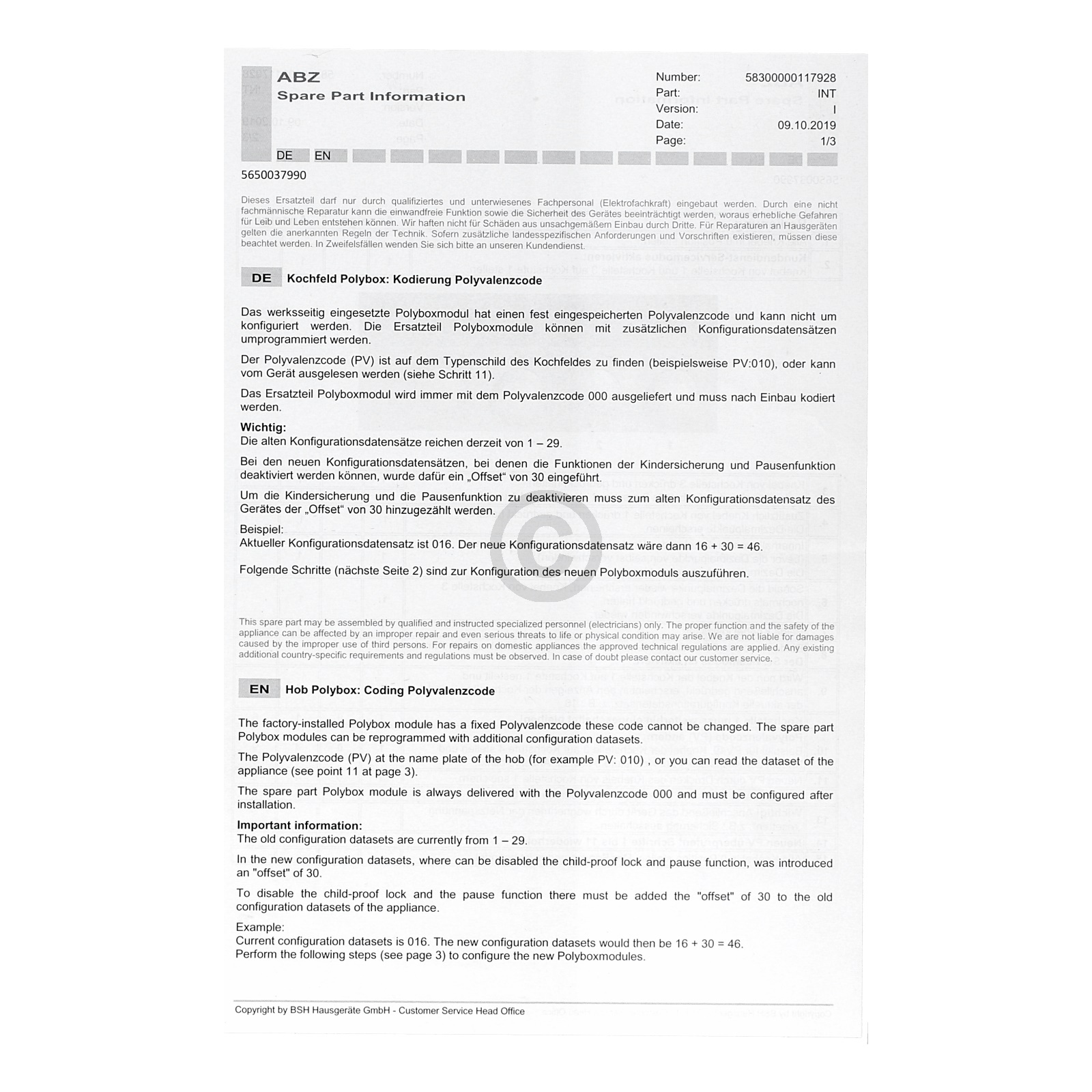 Steuerungsmodul Relaisplatine YL136-3, Poly-Box IH5 00646228