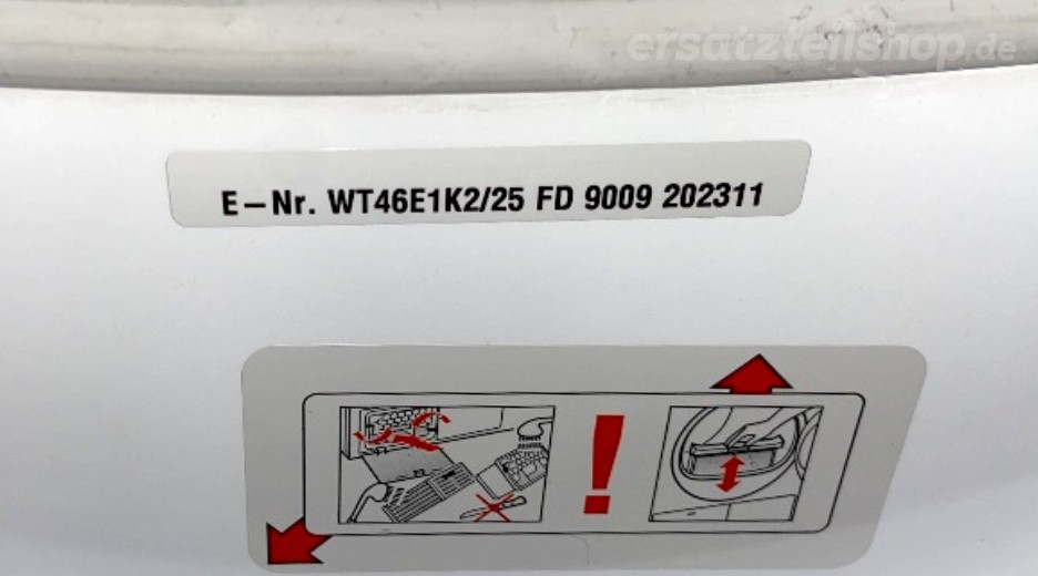 Typenschild Siemens WT46E1K2/25
