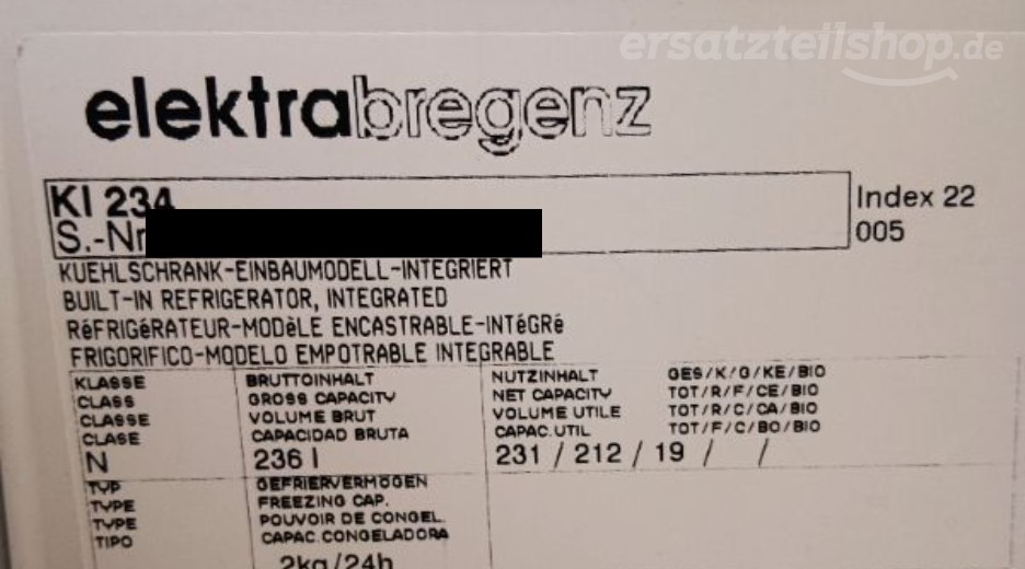 Typenschild Gorenje KI2345D061 595557