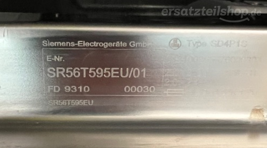 Typenschild Siemens SR56T595EU/01