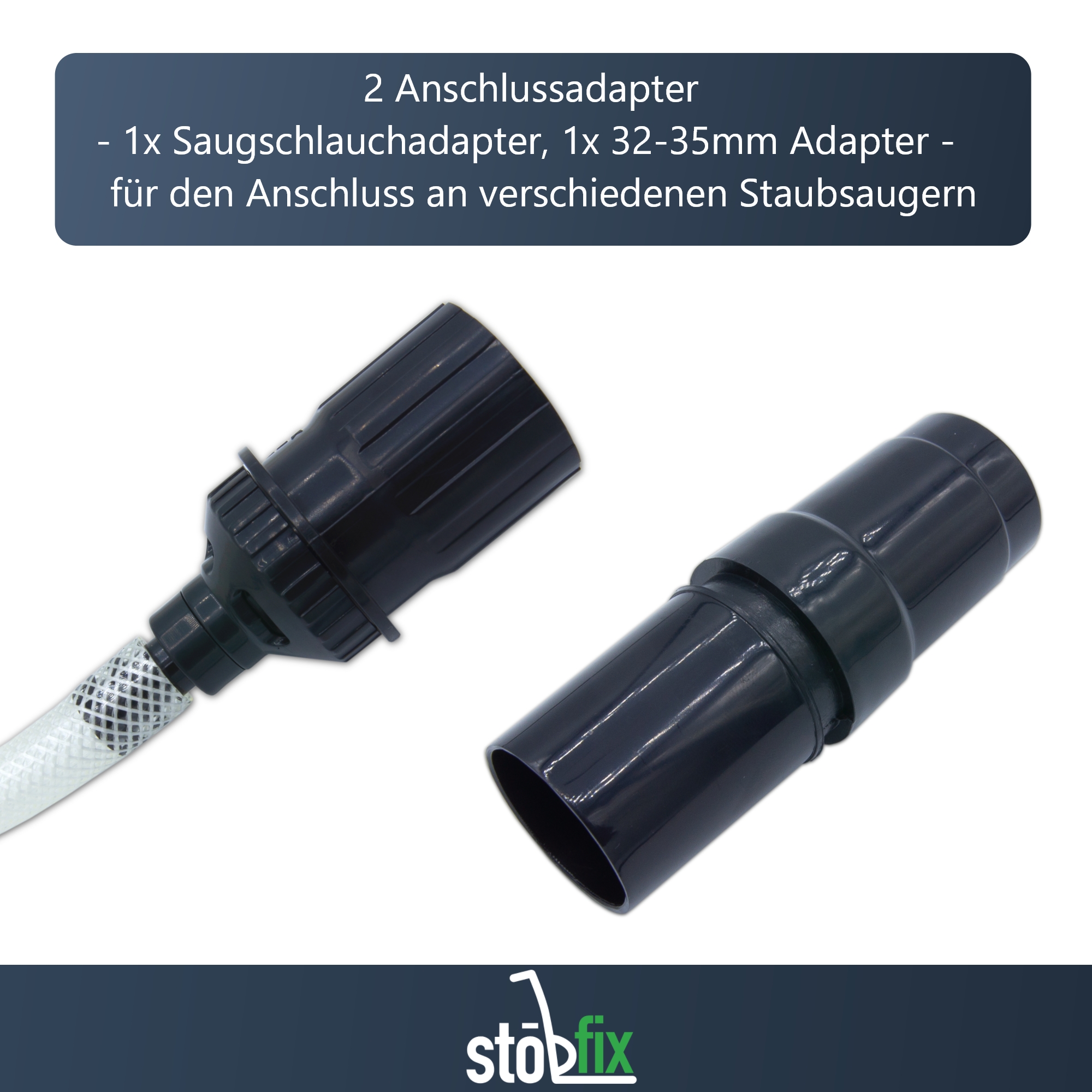 Mikrodüsenset Staubsauger 32/35 mm - Zubehörset für Detailreinigung (z.B. PC oder Auto) - 8-teiliges Mini Düsenset - flexibel einsetzbar