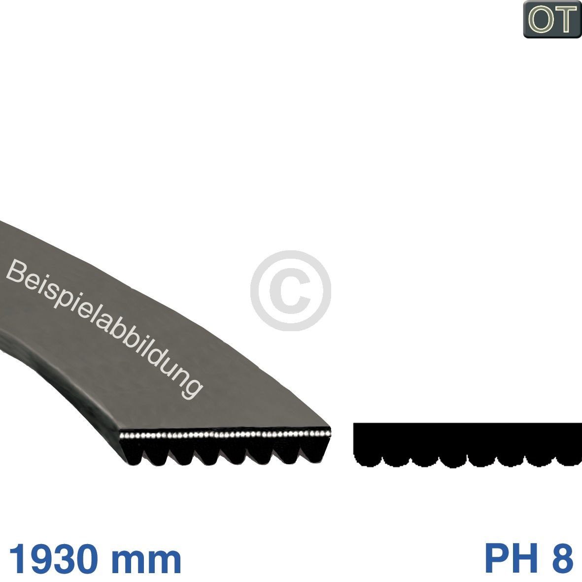 Keilrippenriemen 1930PH8 BOSCH 00437367 für Trockner