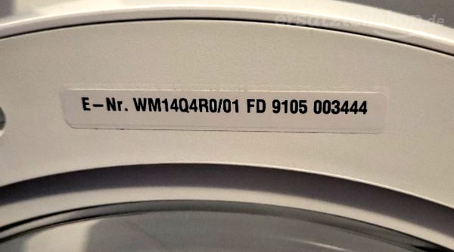 Typenschild Siemens WM14Q4R0/01