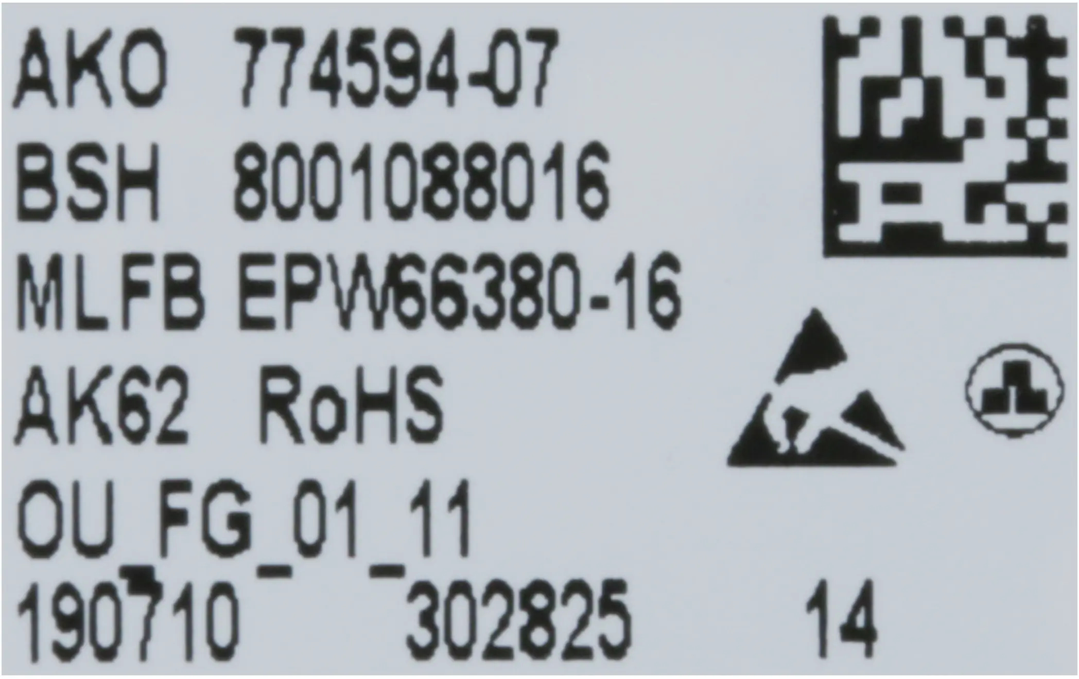 Bedienmodul programmiert 12006081
