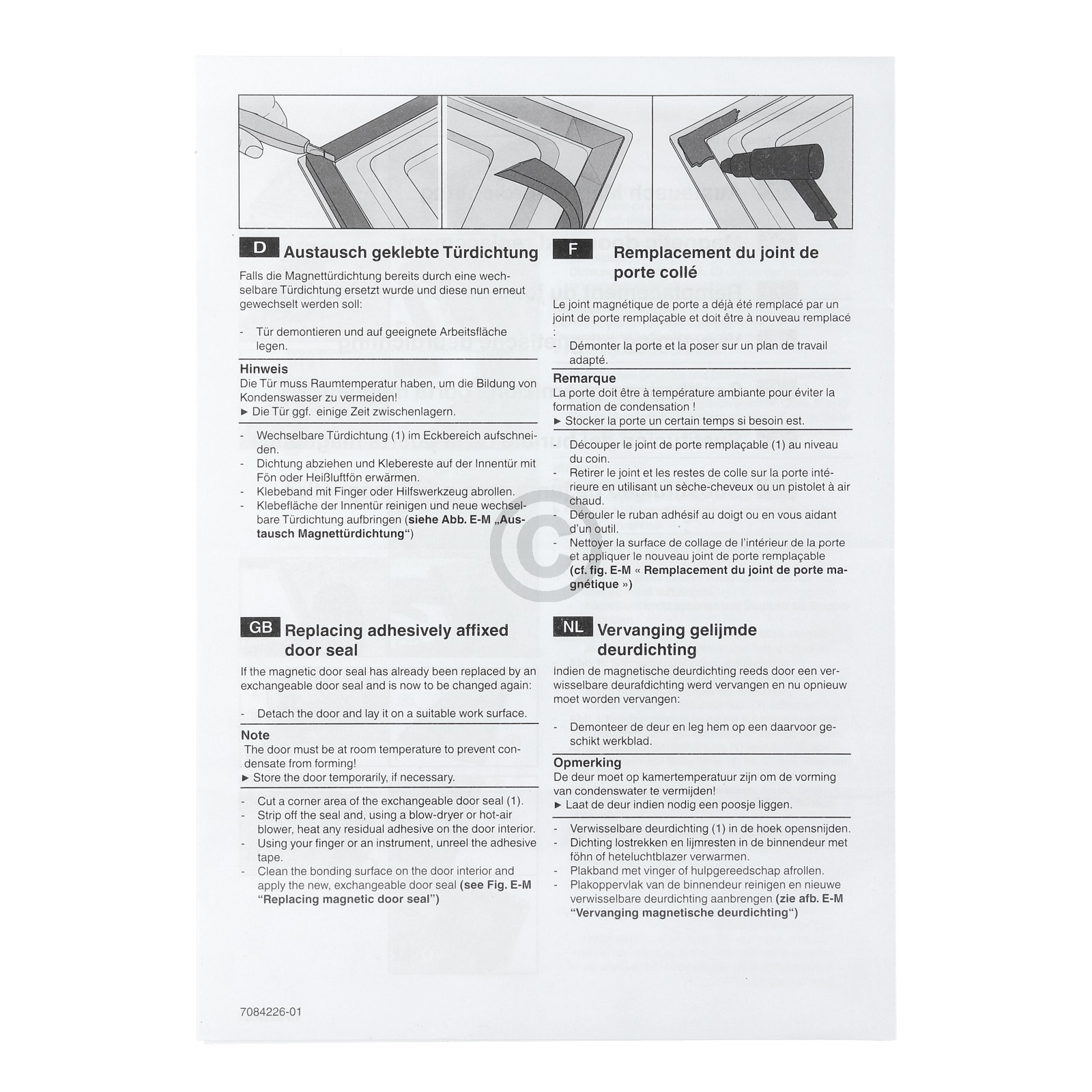 MAGNETTUERDICHTUNG WECHSELB WEISS GGU Liebherr 7109351