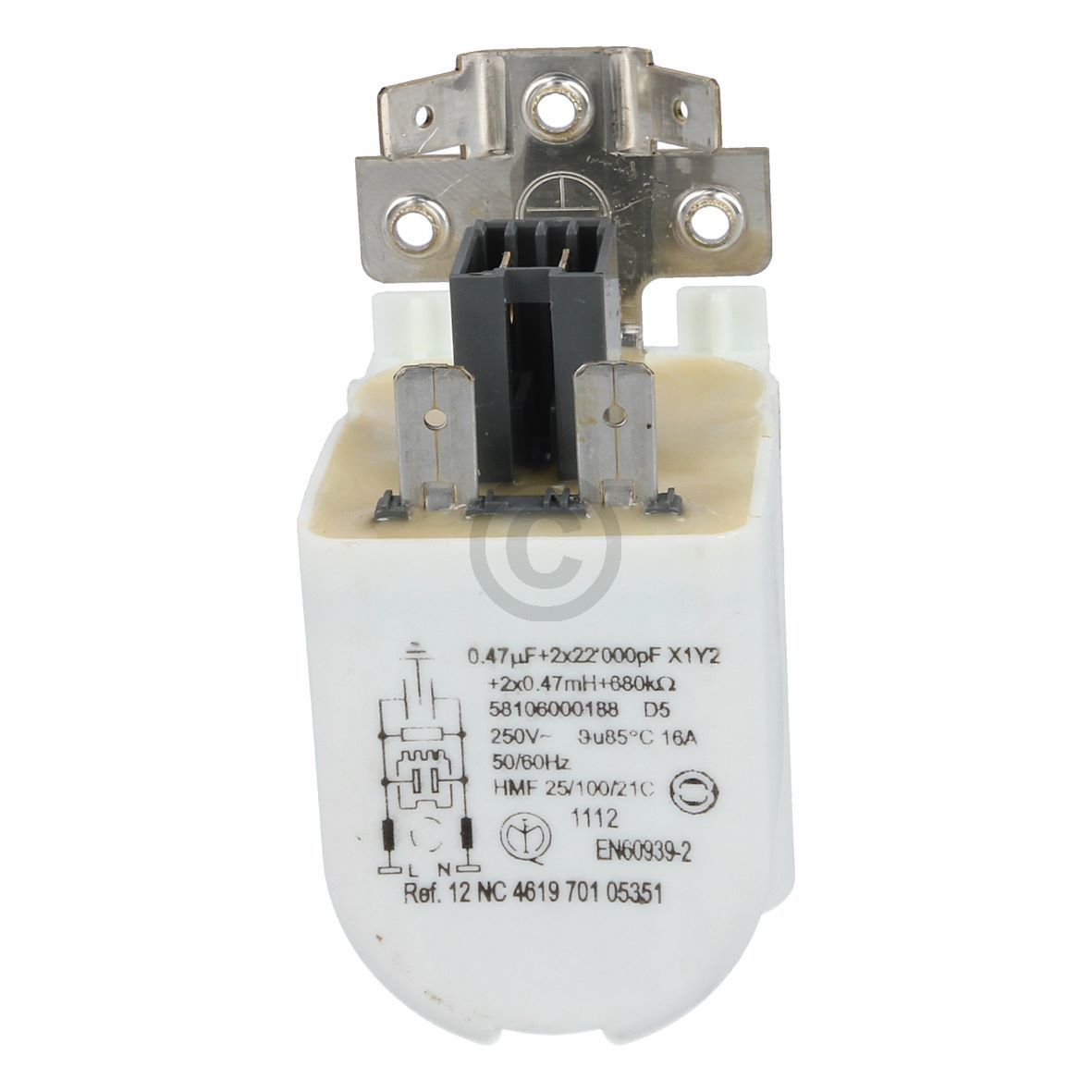 Entstörschutz wie Whirlpool 481010807672 0,47µF für Waschmaschine Geschirrspüler Trockner