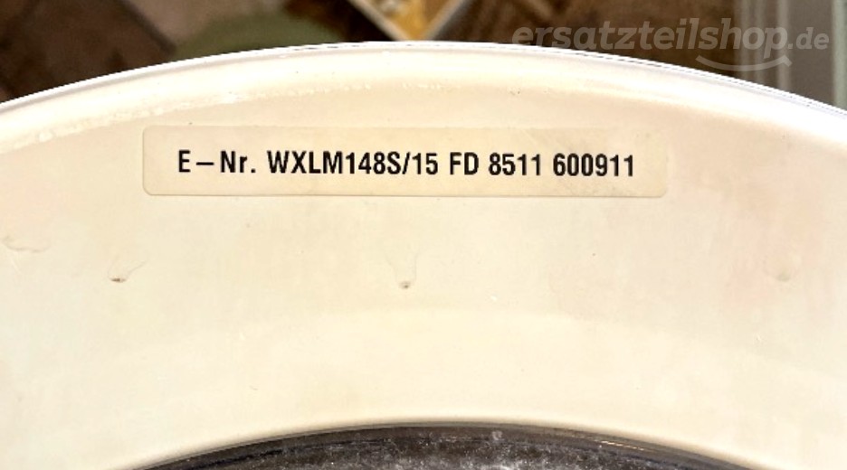 Typenschild Siemens Siwamat XLM 148 S WXLM148S/15