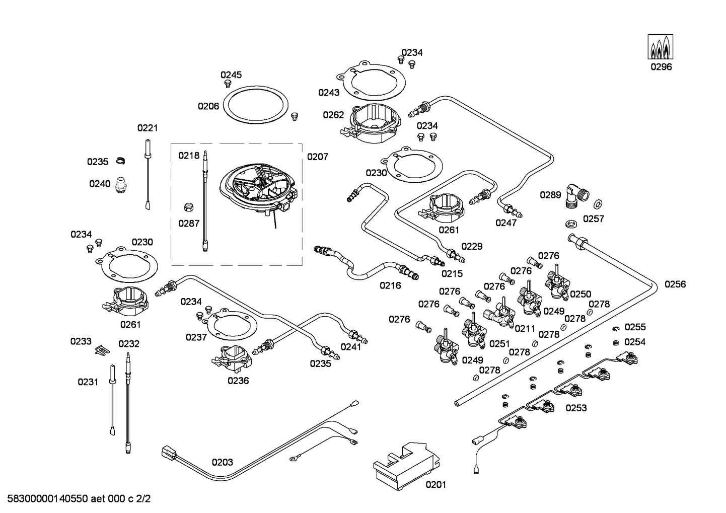 Ersatzteile_ENC.EC745RU90N_4G_2B1W_TIMER_SE70F_IH5_EC745RU90N_2F01_Bild_2