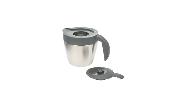 Thermokanne für Bosch Kaffeemaschine 00642300 Dunkelgrau-Edelstahl