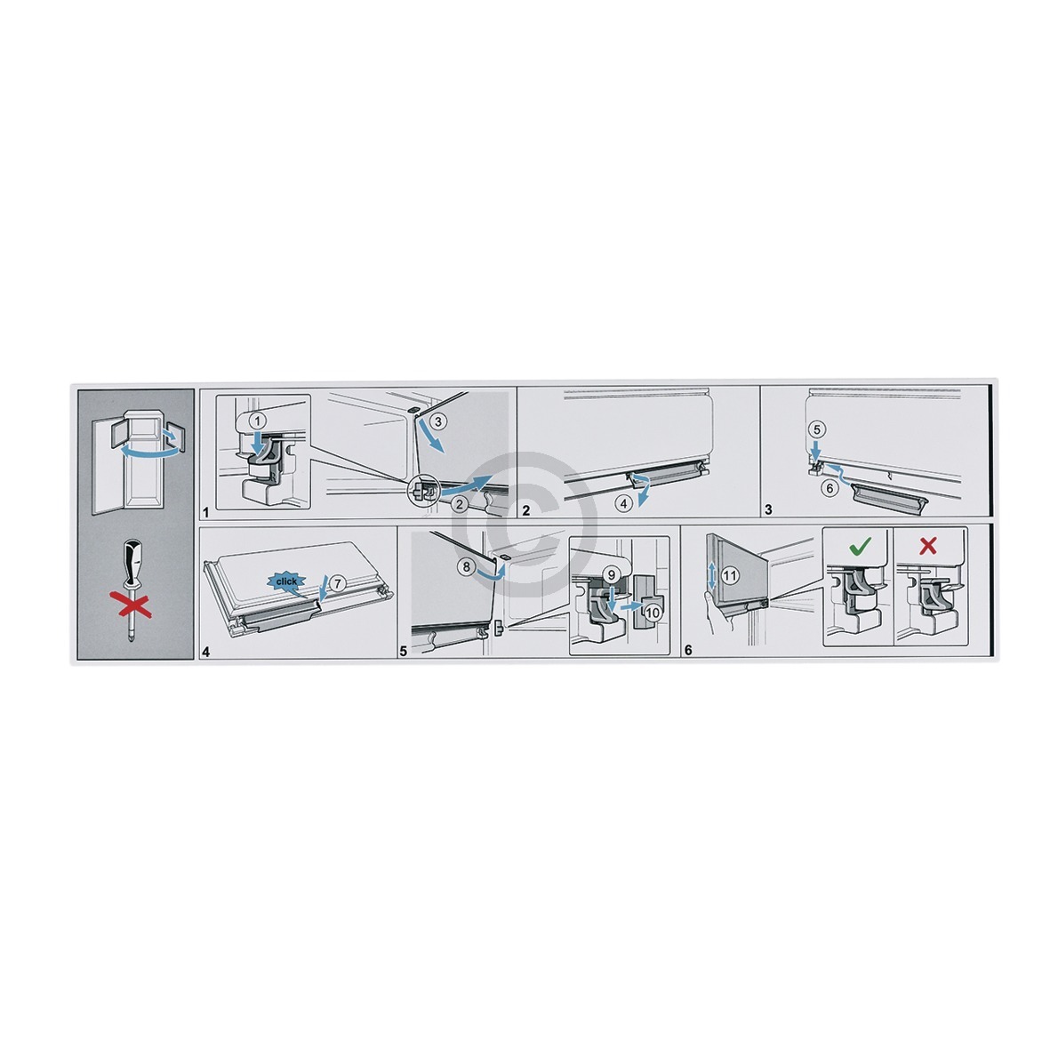 Gefrierfachtüre SIEMENS 11014296 Innenraumtüre mit Dichtung Griff für Kühlschrank