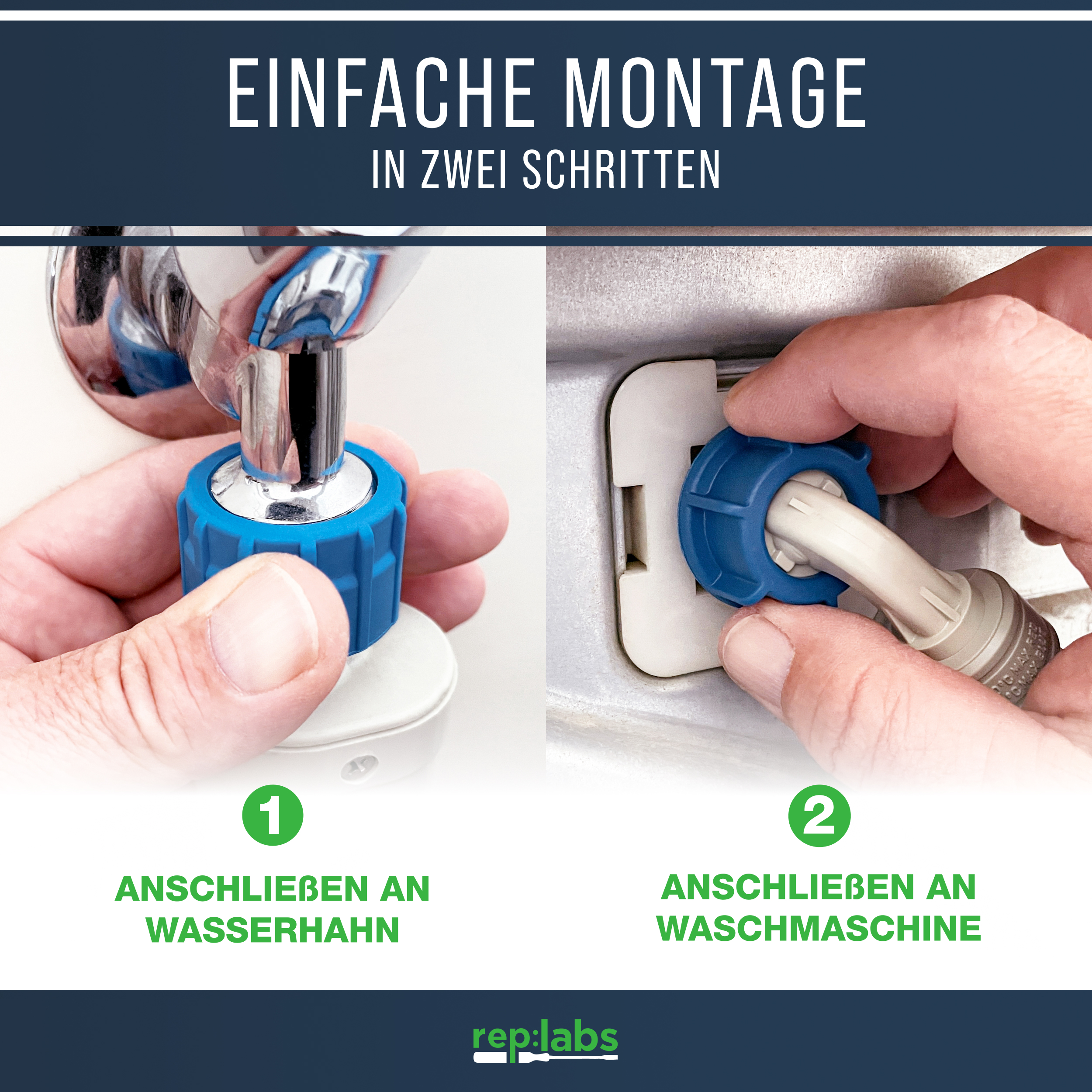 Zulaufschlauch Aquastopschlauch 2,0m - Universaler Sicherheitsschlauch für Waschmaschine und Geschirrspüler bis 90°C 