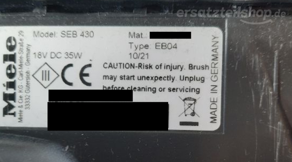 Typenschild Küppersbusch SEB430