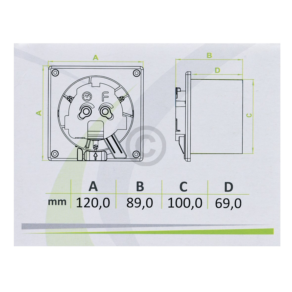 Wohnraumventilator 100erR weiß mit Kugellager Bewegungsmelder für Wand Decke Bad Toilette etc