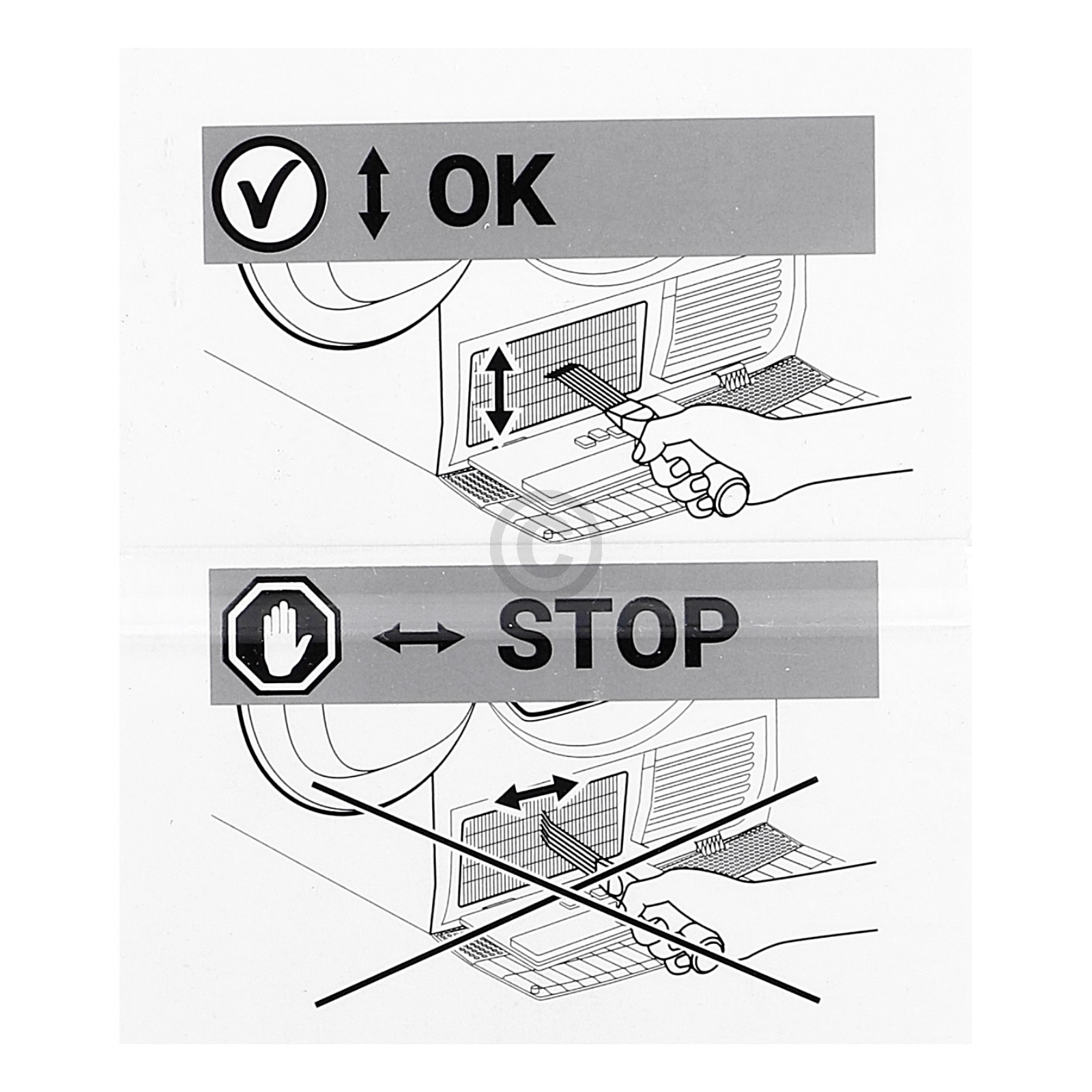 Lamellenreinigungsbürste Electrolux 9029865533 für Trockner Electrolux