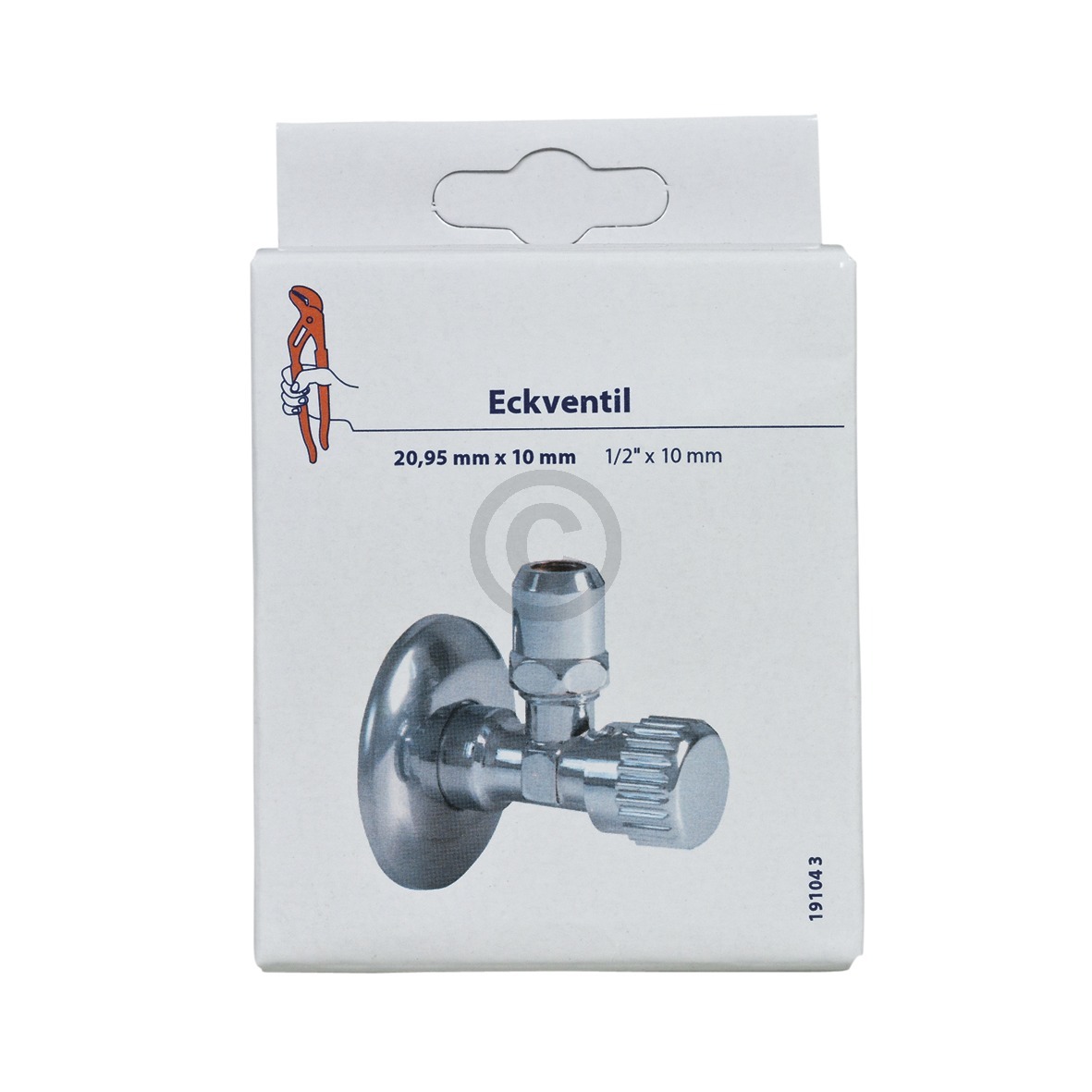 Eckventil 1/2"x10mm für Armatur