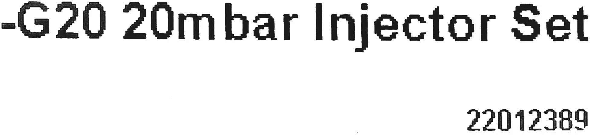 Düsensatz Erdgas 10004478