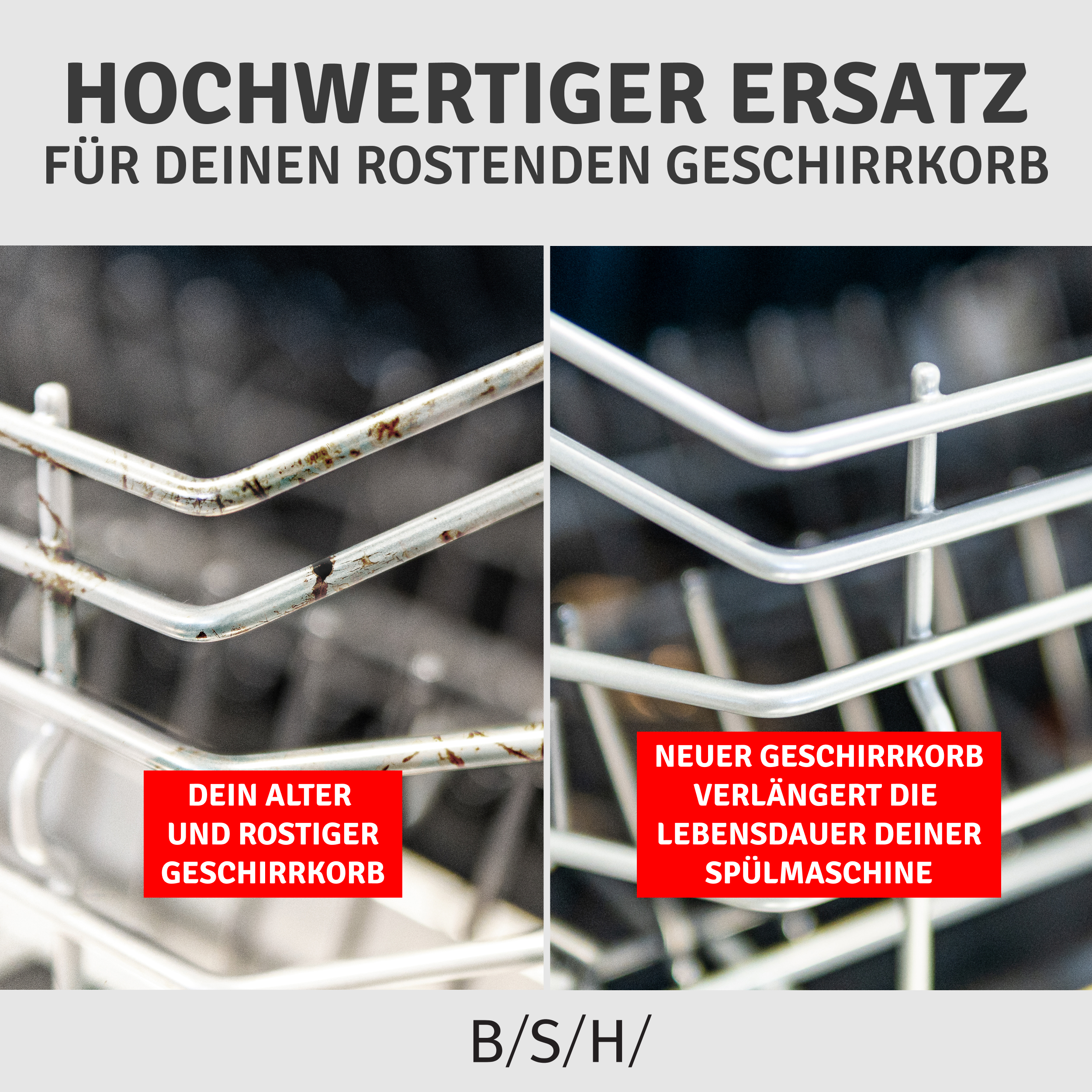 Geschirrkorb unten 00680997 - Qualitäts-Komplettset 680997 für Spülmaschinen von Bosch, Siemens, Neff, Küppersbusch - Zuverlässiger Ersatz für Geschirrkorb