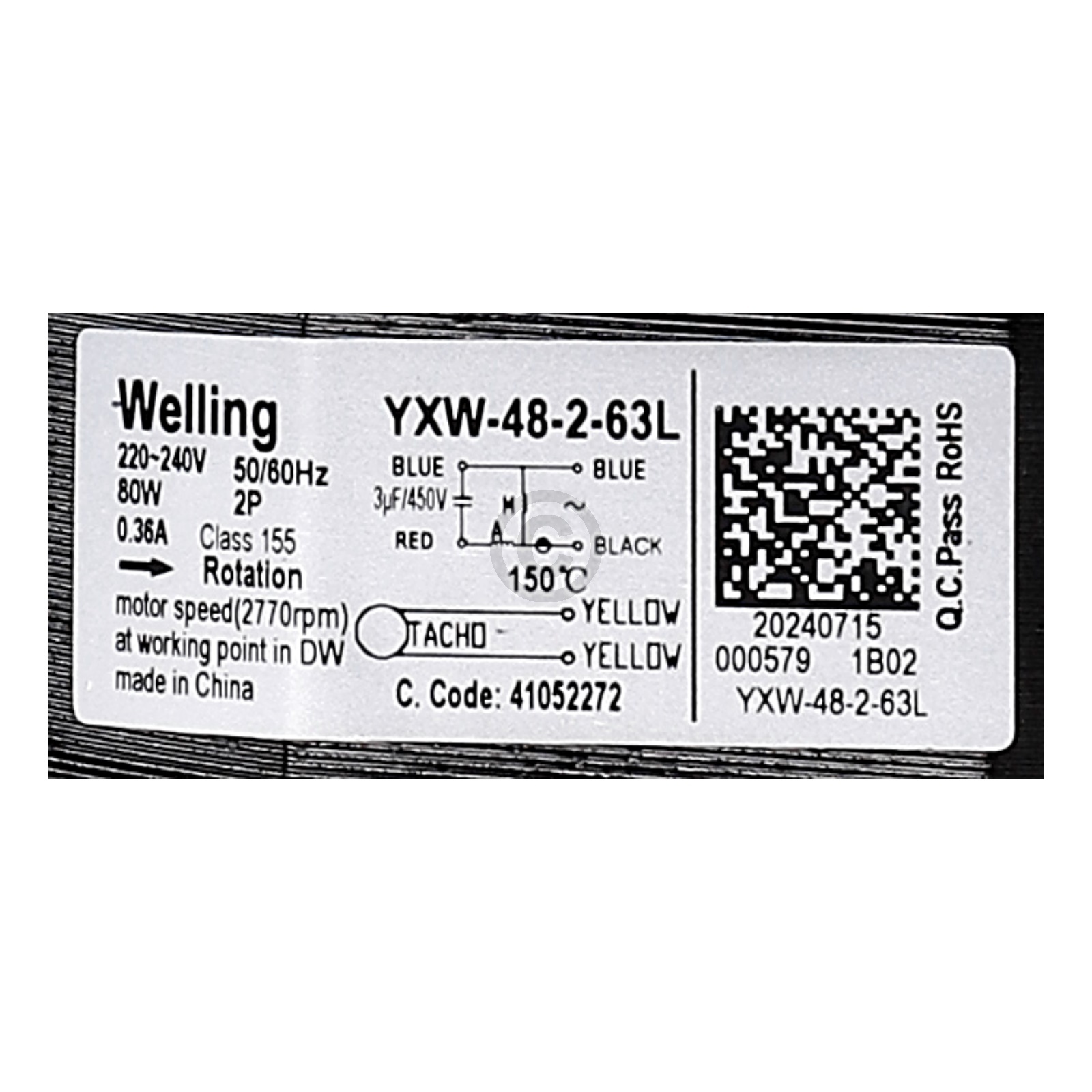 Yxw-48-2-63l-Pumpe für Candy Geschirrspüler 41052272 Motorpumpe