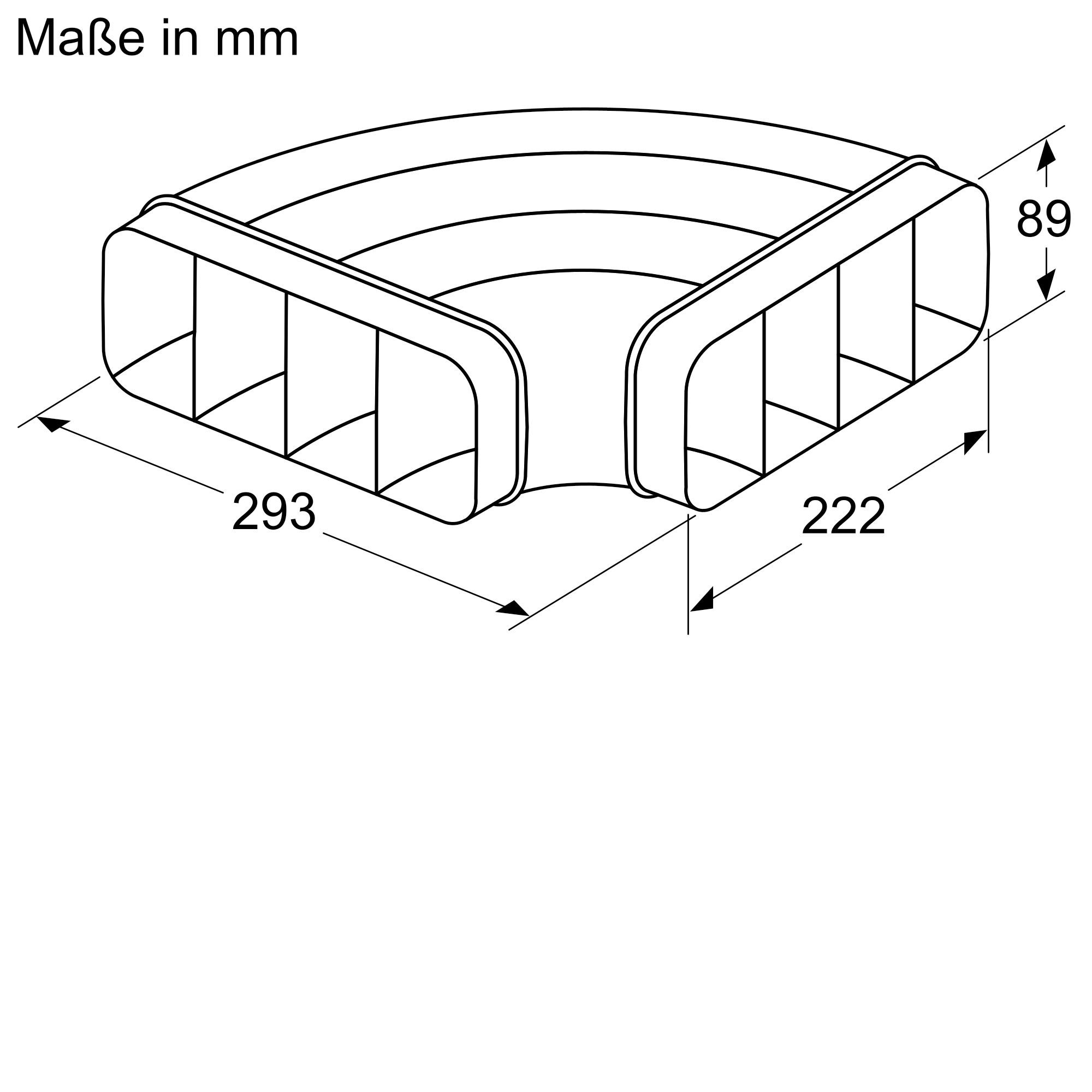 Flachkanalbogen horizontal 90° Siemens HZ9VDSB1