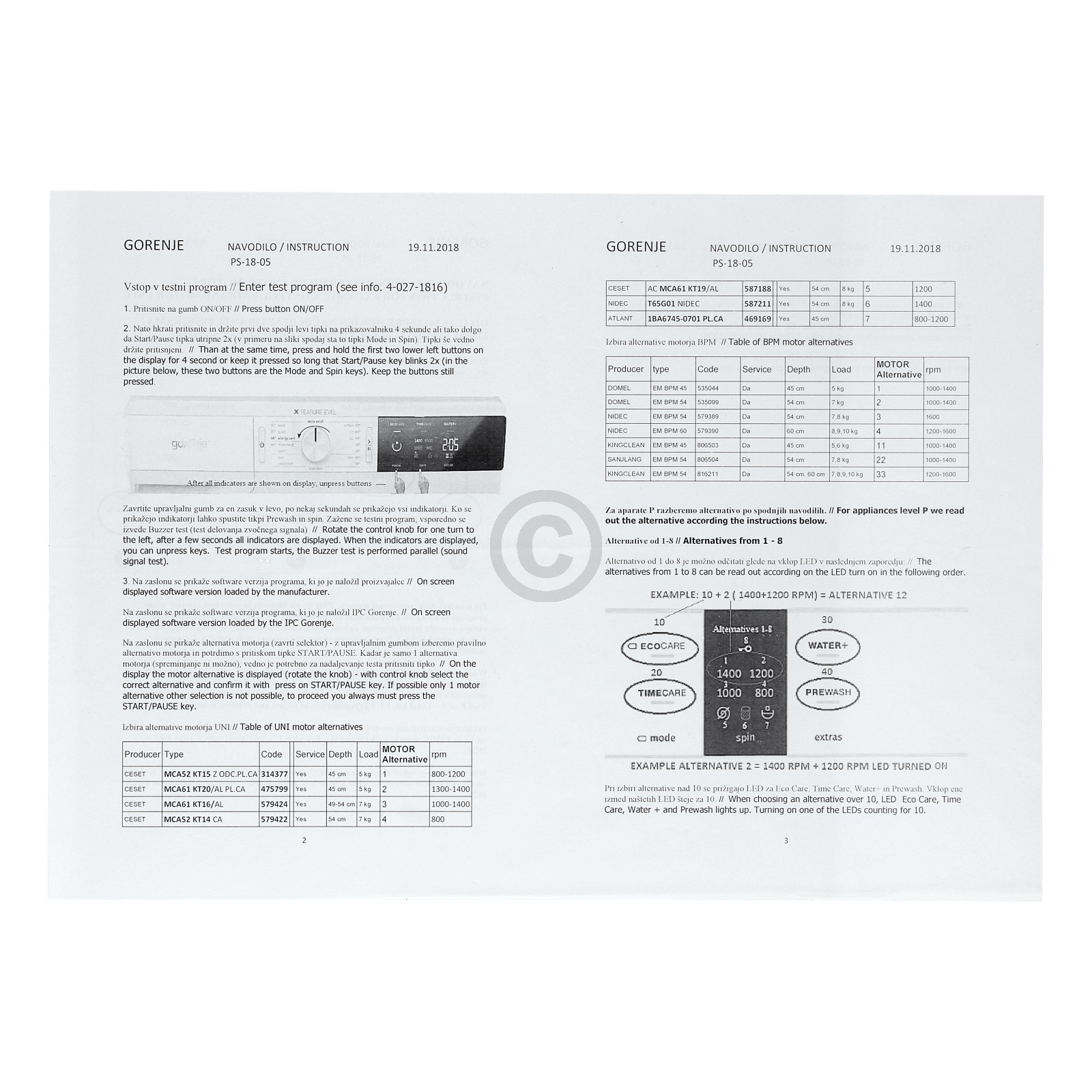 Elektronik Gorenje 604823 für Waschmaschine