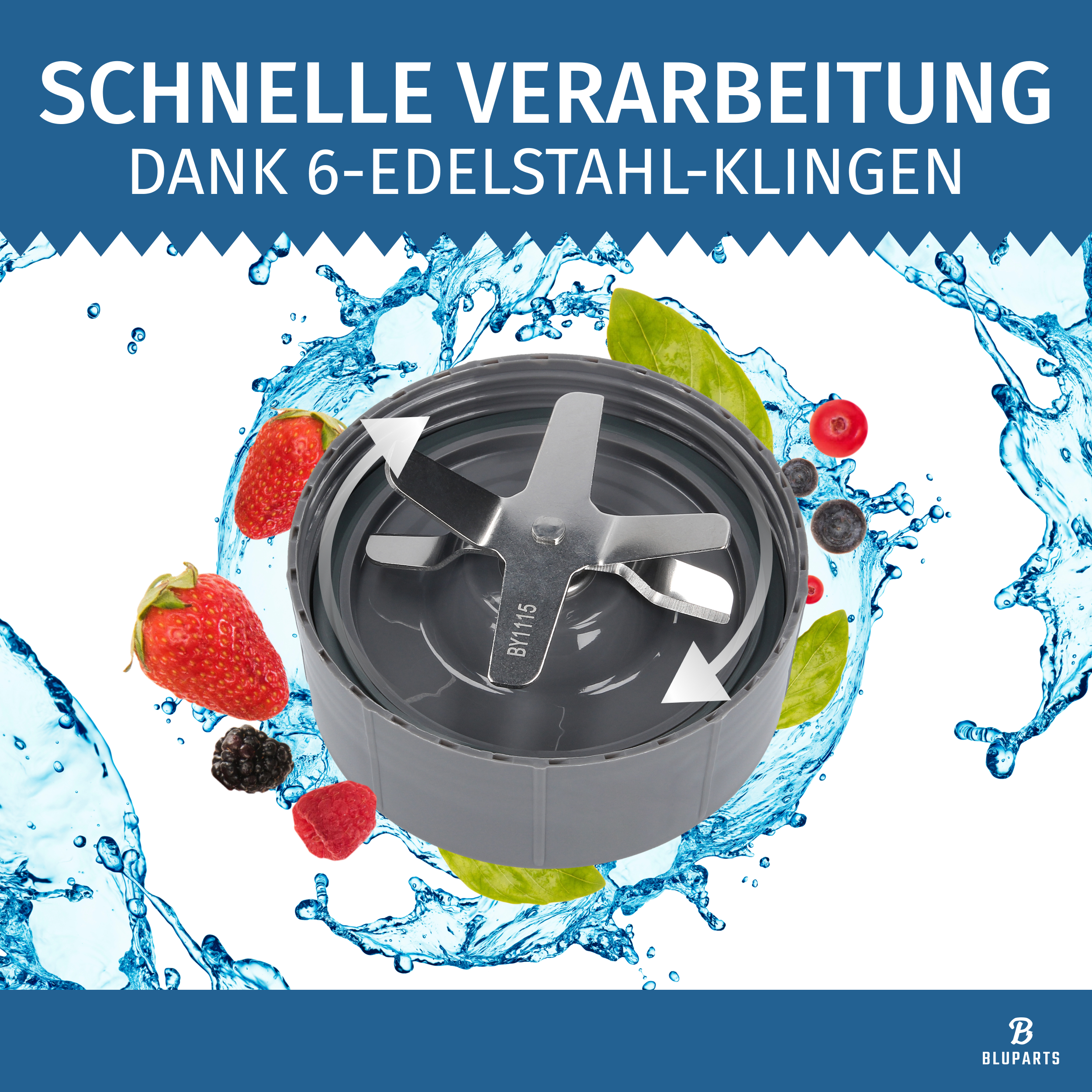 Ersatzmesser Klingenaufsatz für Nutribullet - passend für Nutribullet 600W und 900W wie NB9-0928-K