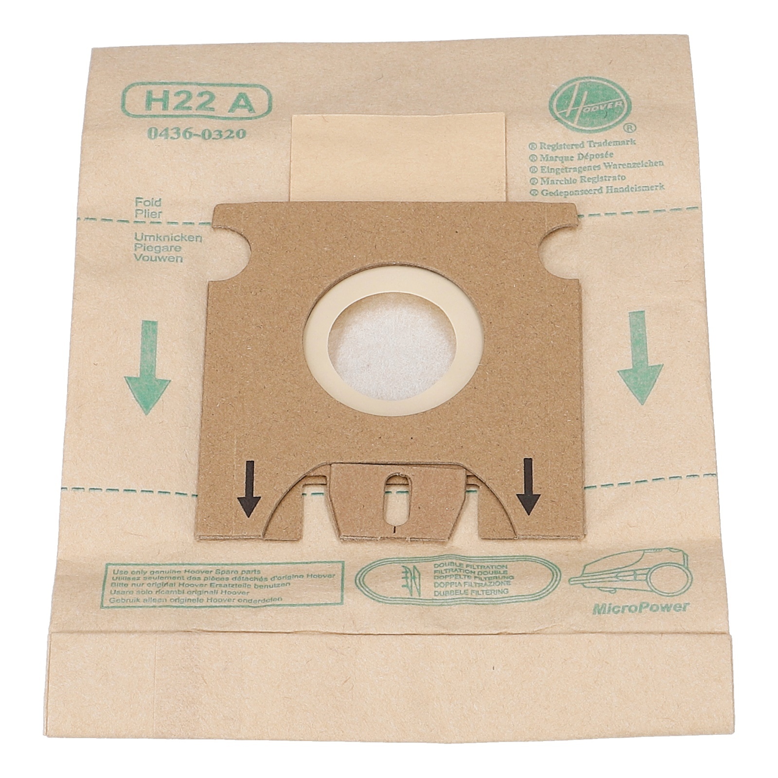 Micro-Staubbeutel für Staubsauger Candy Hoover 09173865 (5 Stück, H22a)