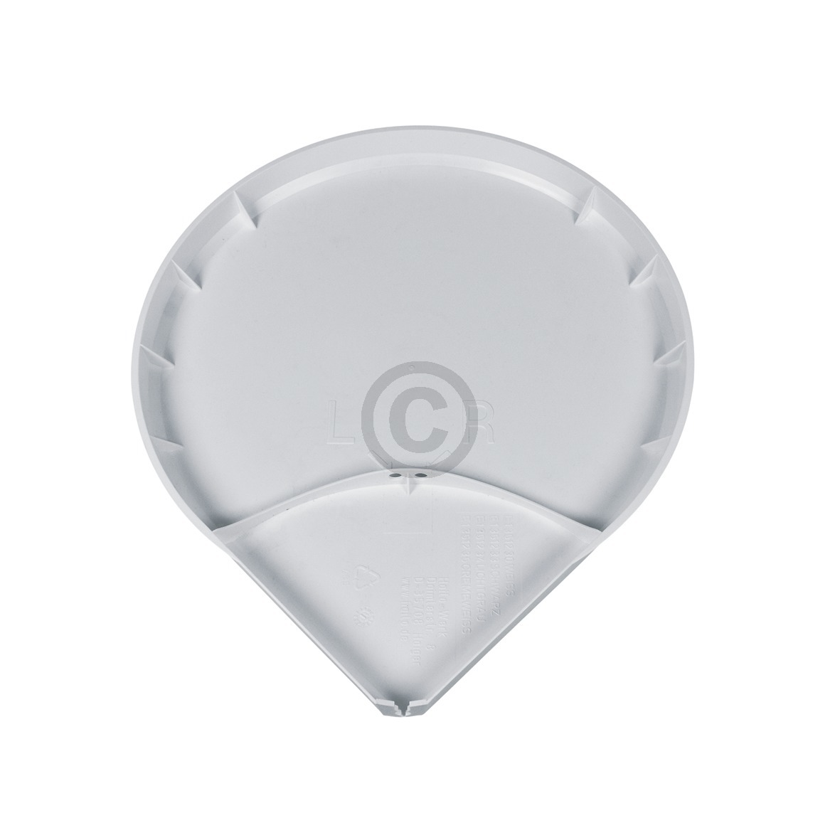 Deckel 290mmØx25mm Hailo 1076579 weiß für EinbauAbfallsammler rund