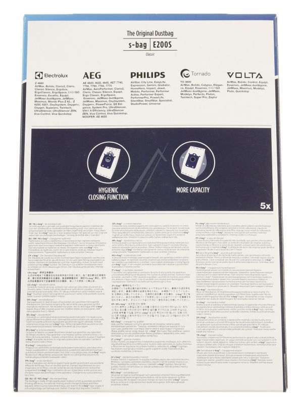 Filterbeutel Electrolux E200S s-bag® Classic 9001684621 für Bodenstaubsauger