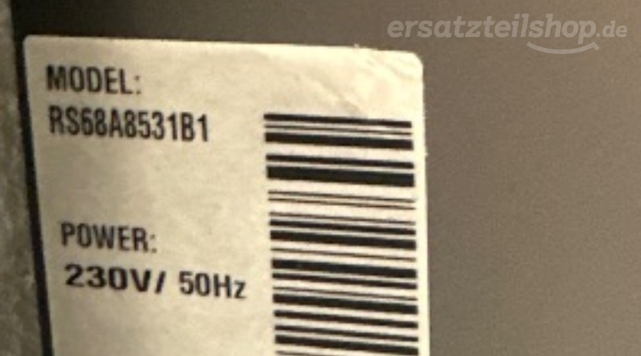 Typenschild Samsung RS68A8531B1/EF