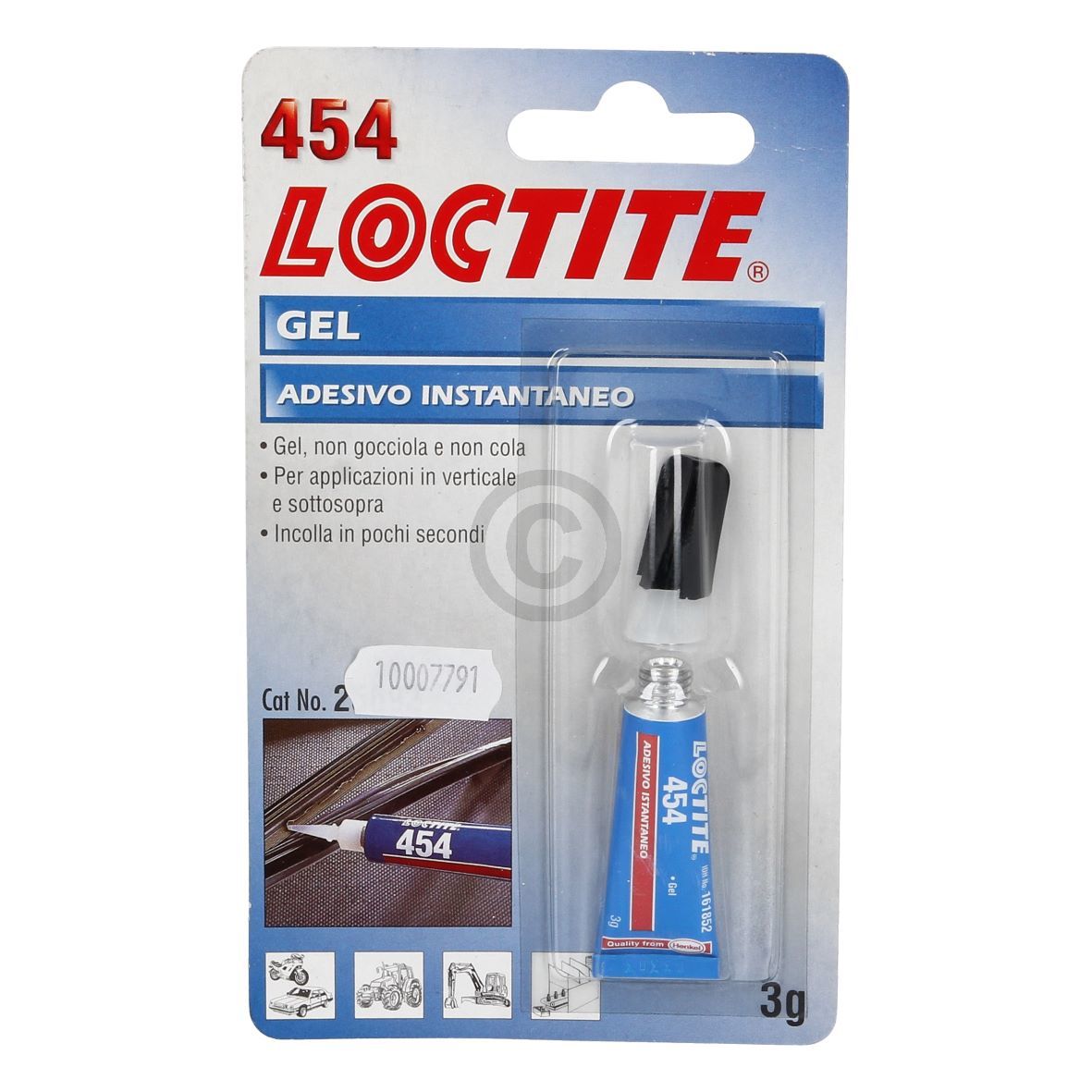 Sekundenkleber Gel LOCTITE 454 für senkrechte Flächen und über Kopf Anwendung 3g