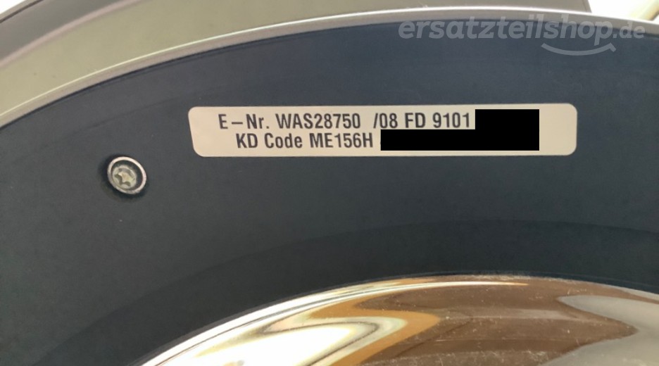 Typenschild Bosch WAS28750/08