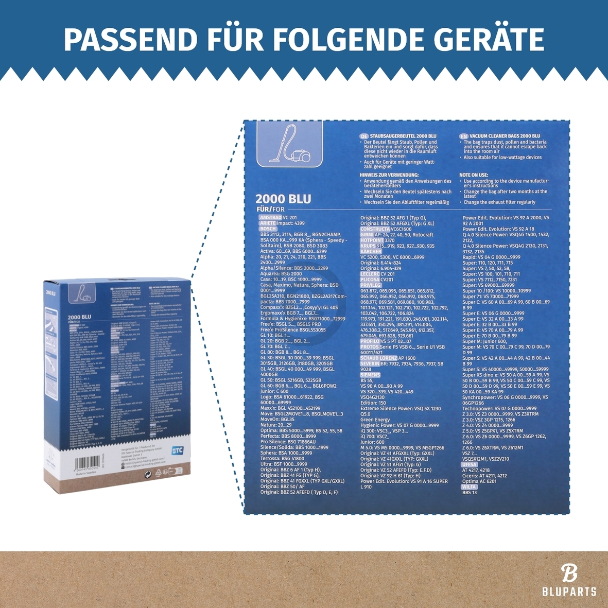 Filterbeutel wie BOSCH 17003048 Typ G ALL BBZ41FGALL für Bodenstaubsauger 5Stk + Vorfilter