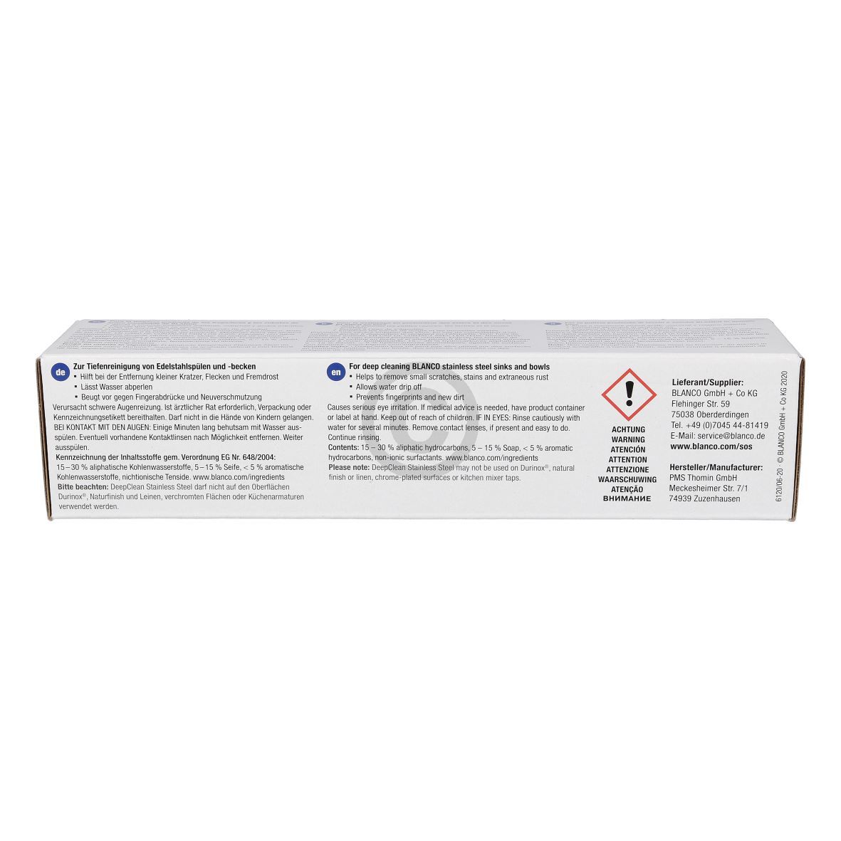 Reinigungsmittel BLANCO DeepClean Stainless Steel 526306 für Edelstahlspülen 150ml
