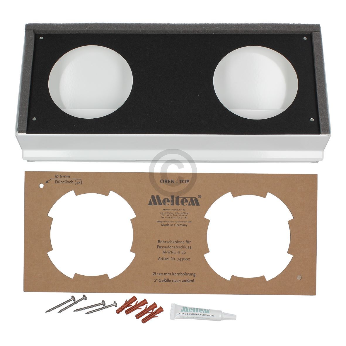 Fassadenanschluss Meltem 730001 M-WRG-II ES-P für Wohnraumlüfter