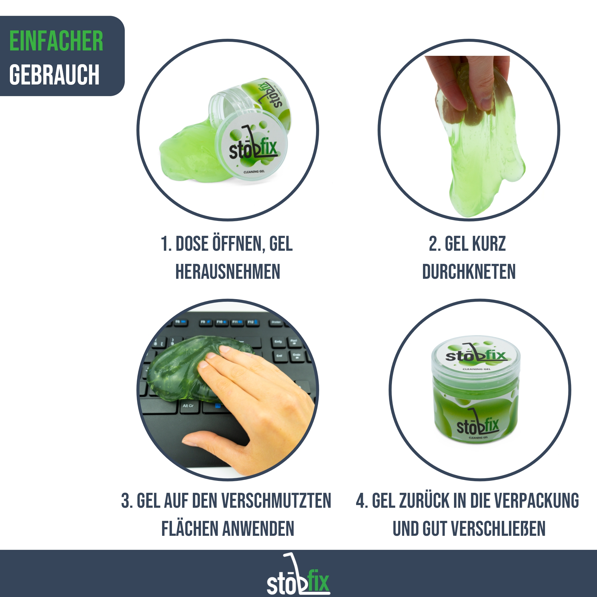 Reinigungsgel [B-Ware] - Staubreiniger für Auto, Tastatur, Computer, Laptop