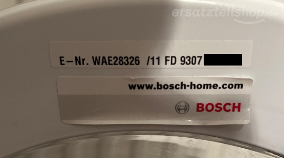 Typenschild Bosch WAE28326/11
