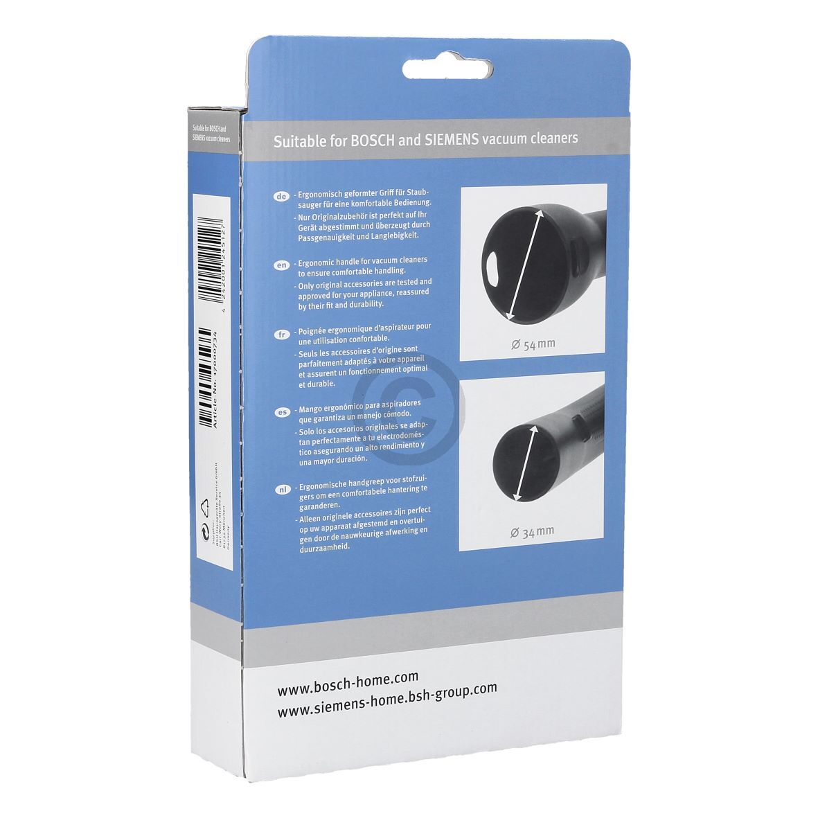 Handgriff für Saugschlauch BOSCH 17000734 35mm Rohr-Ø an Staubsauger