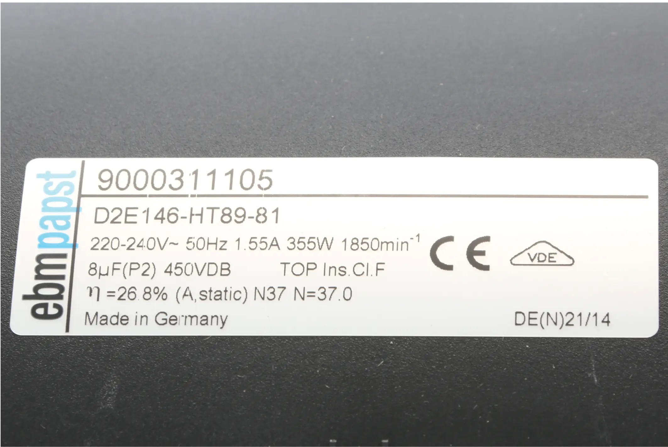 Lüftermotor 00663658