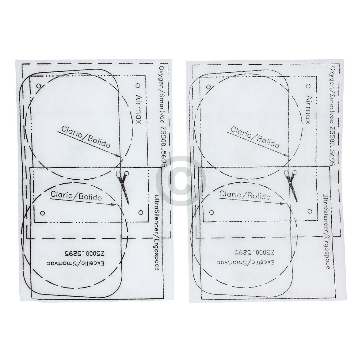 Motorfiltermatte AEF54 Electrolux 9001669333 für Staubsauger 2Stk