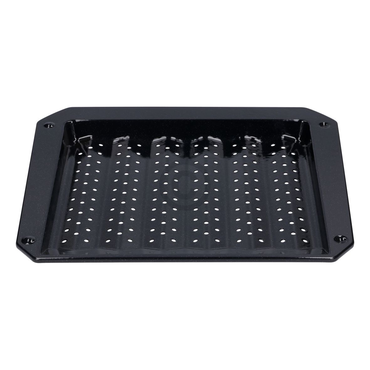 Grillblech Grillschale Ofenblech 380x330mm 30mm hoch emailliert mit Lochung