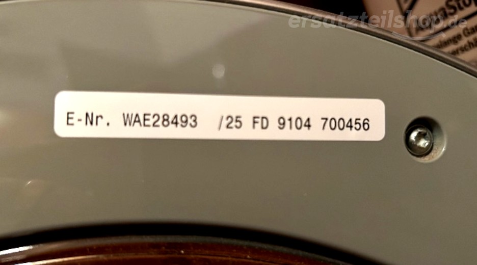 Typenschild Bosch WAE28493/25