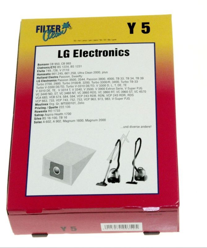 Y5-Beutel für Staubsauger Filterclean 000144K 6er-Pack